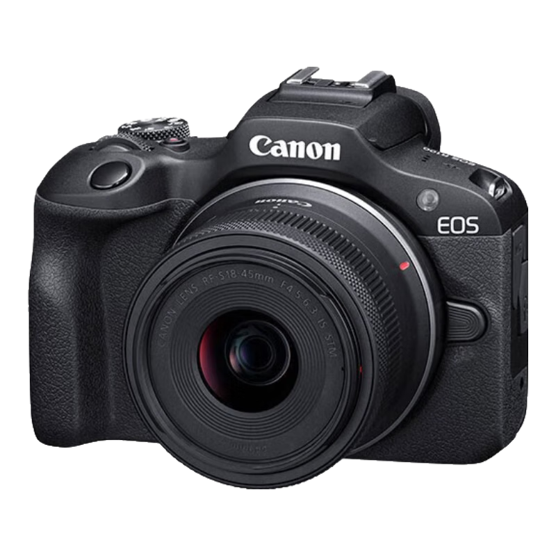 plus会员:佳能(canon)r100 rf-s18-45 stm 微单相机 4k高清视频 小型