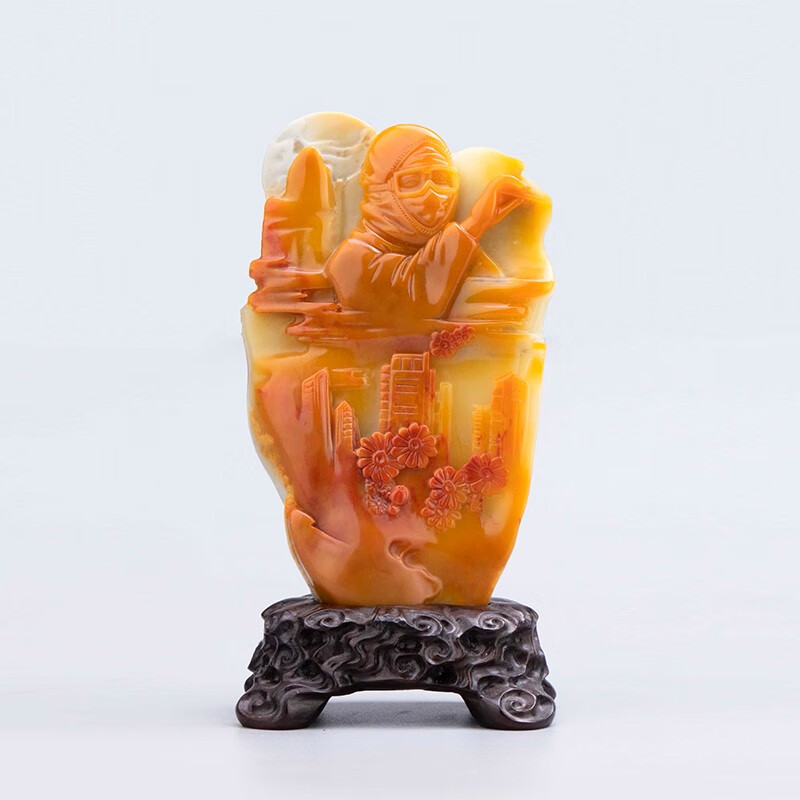 徐崇良工作室 寿山石定制刻字生日礼物寿礼印章石礼品篆刻寿山芙蓉石.