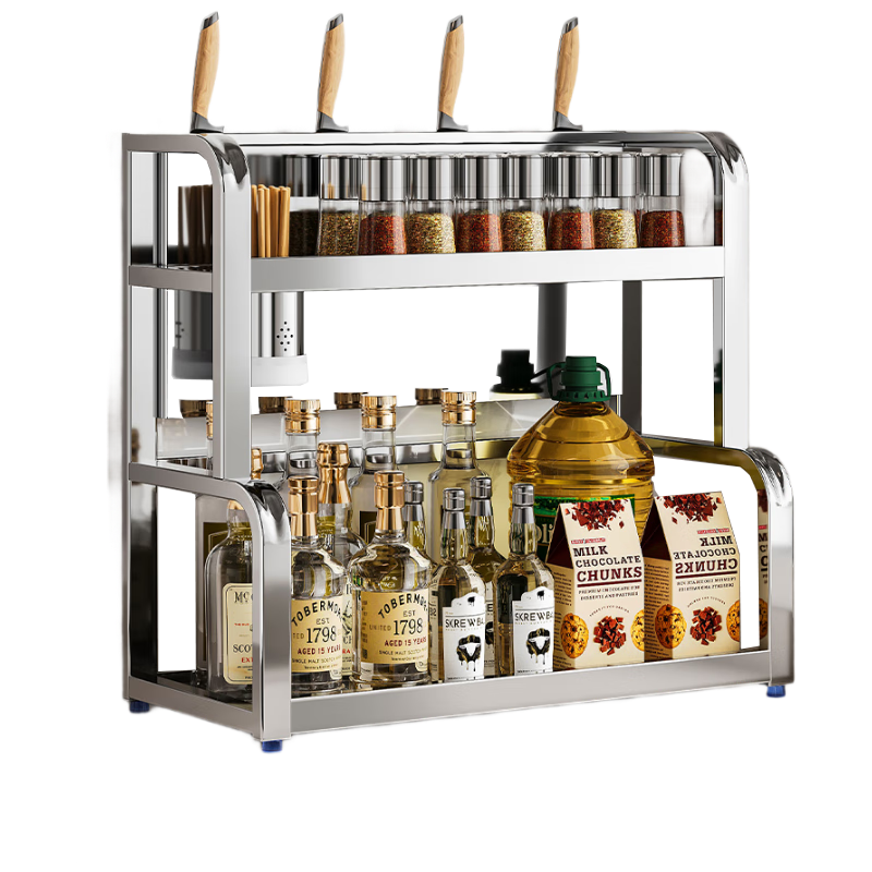 四季沐歌厨房调料置物架调料架台面收纳架多功能桌面储物架调味用品收纳