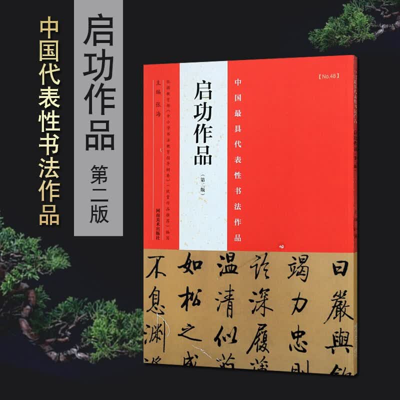 启功书法作品 第二版 毛笔书法碑帖字帖临摹临习书籍 毛笔书法赏析书籍 篆刻艺术赏析书籍 河南美术出版