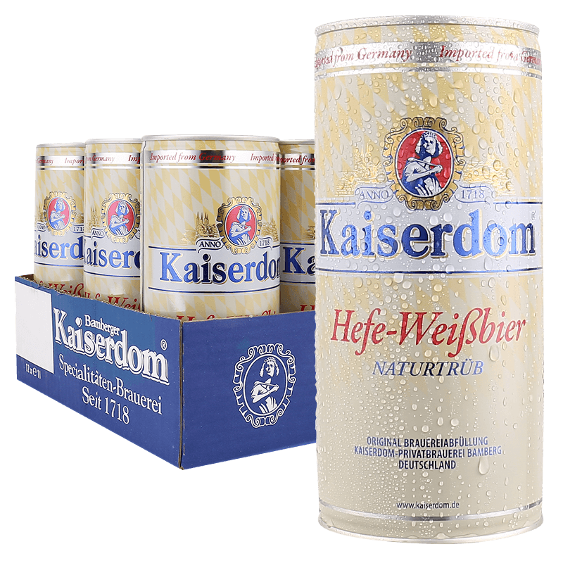 Kaiserdom 凯撒 小麦啤酒1L*12听 整箱装 德国原装进口