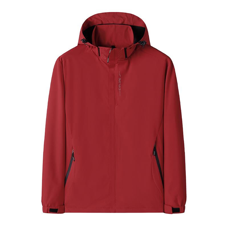 夹克男士冲锋衣户外运动外套春秋季防风防水登山风衣 灰色 M