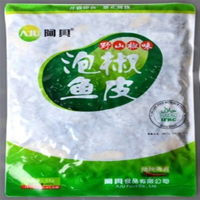 阿具阿具 泡椒魚(yú)皮1kg 阿具魚(yú)小小泡椒魚(yú)皮香辣味1千克涼拌海底店商 1000克餐飲專(zhuān)用泡椒魚(yú)皮*1袋