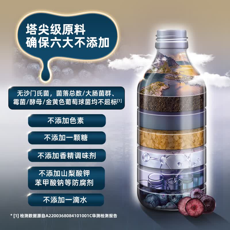 裸饮Ritni蓝莓汁挪威原装进口原花青素0脂0添加健康养生野生蓝莓原浆 裸饮野生蓝莓原浆6瓶*260ml+礼袋