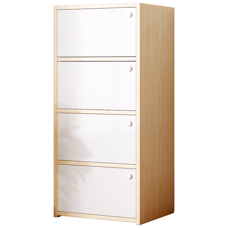 UCU 斗柜夹缝抽屉柜超窄ins木质缝隙卧室零食多层房间杂物整理收纳柜子储物 【四斗款】40*24*103cm橡木色