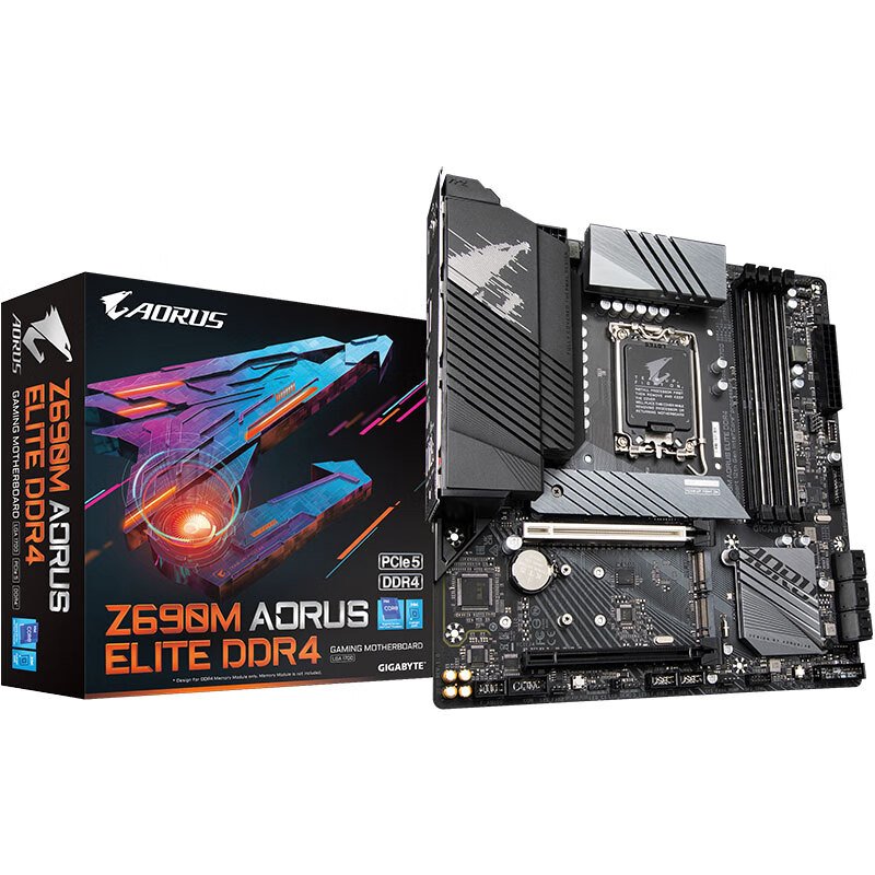 技嘉 Z690M AORUS ELITE DDR4主板 支持 DDR4內(nèi)存/CPU 12700K/12600K（Intel Z690/LGA 1700）