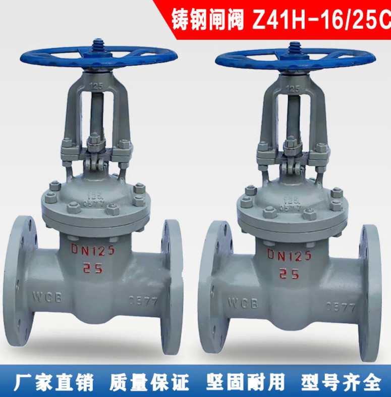 z41h-16/25c明杆法兰闸阀 手动铸钢闸板阀dn15 25 50 80 100 200(定制