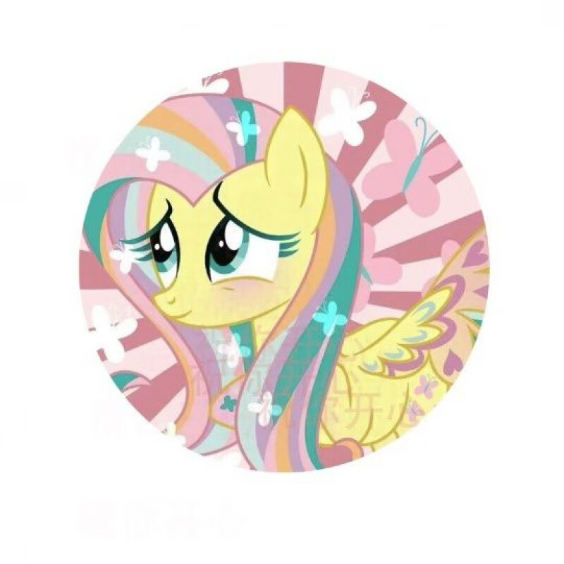 欧凯森小马宝莉周边吧唧镭射亮膜云宝紫悦碧琪柔柔动漫周边徽章 6