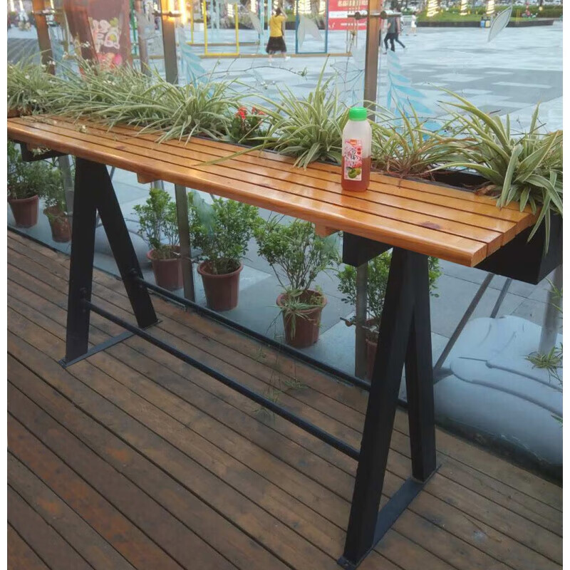 丘林瑟防腐木户外休闲阳台吧台桌椅套件露营庭院露天网红铁艺吧台桌