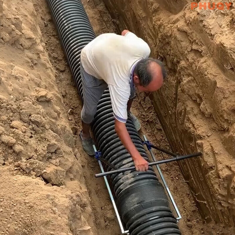 通用款接管工具hdpe双壁波纹管安装神器污水管手动拉紧拉管连接器