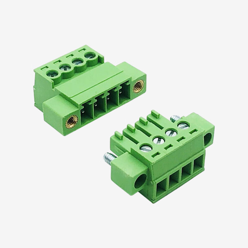81mm带耳朵公母对插式接线端子2插拔端子 2p对接整套