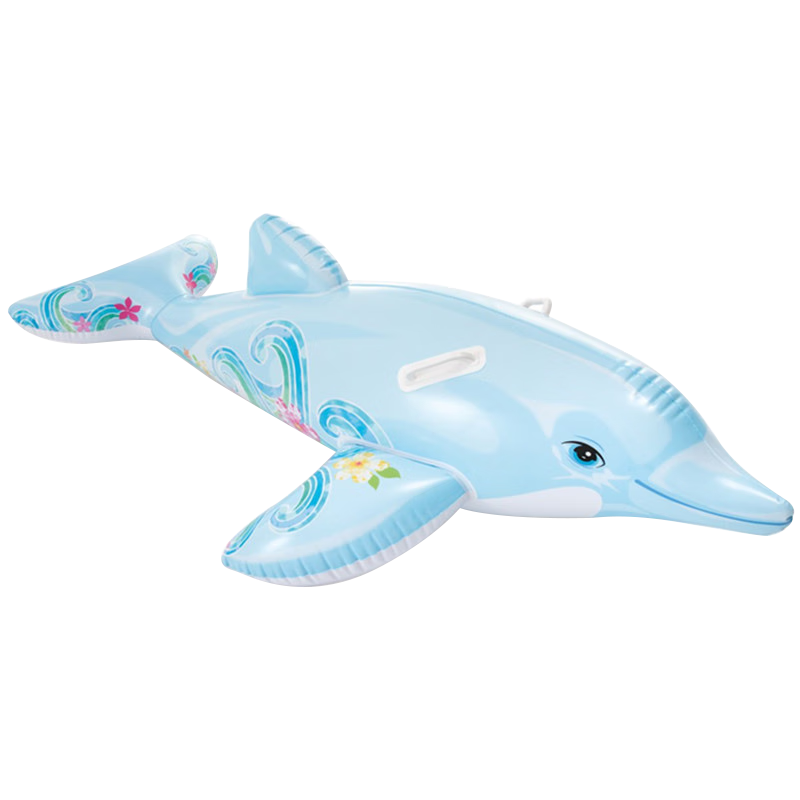 INTEX 58535海豚充气坐骑 游泳圈儿童充气玩具浮排浮床加厚水上