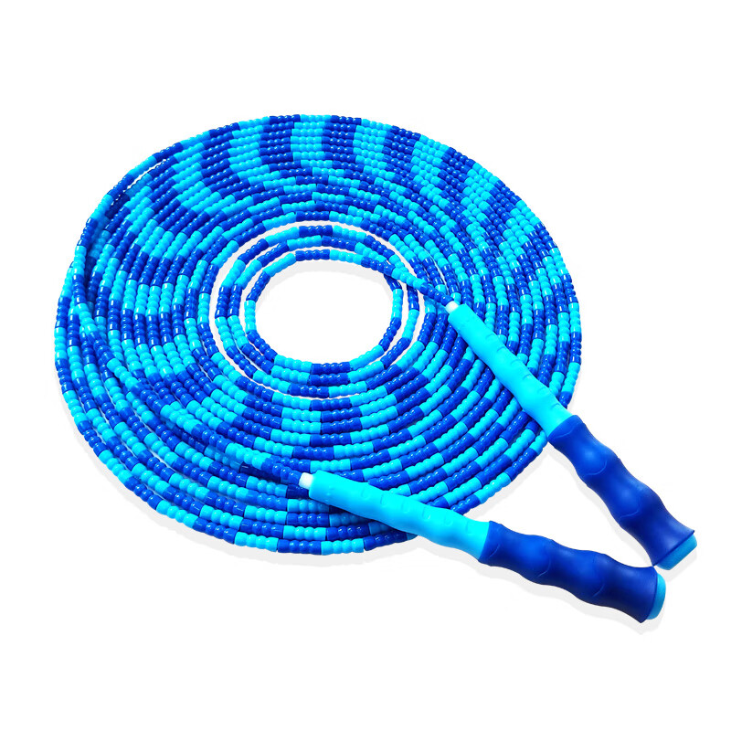集体活动大跳绳长绳多人跳学生竹节绳双人交互绳专业用8字绳 00c蓝色