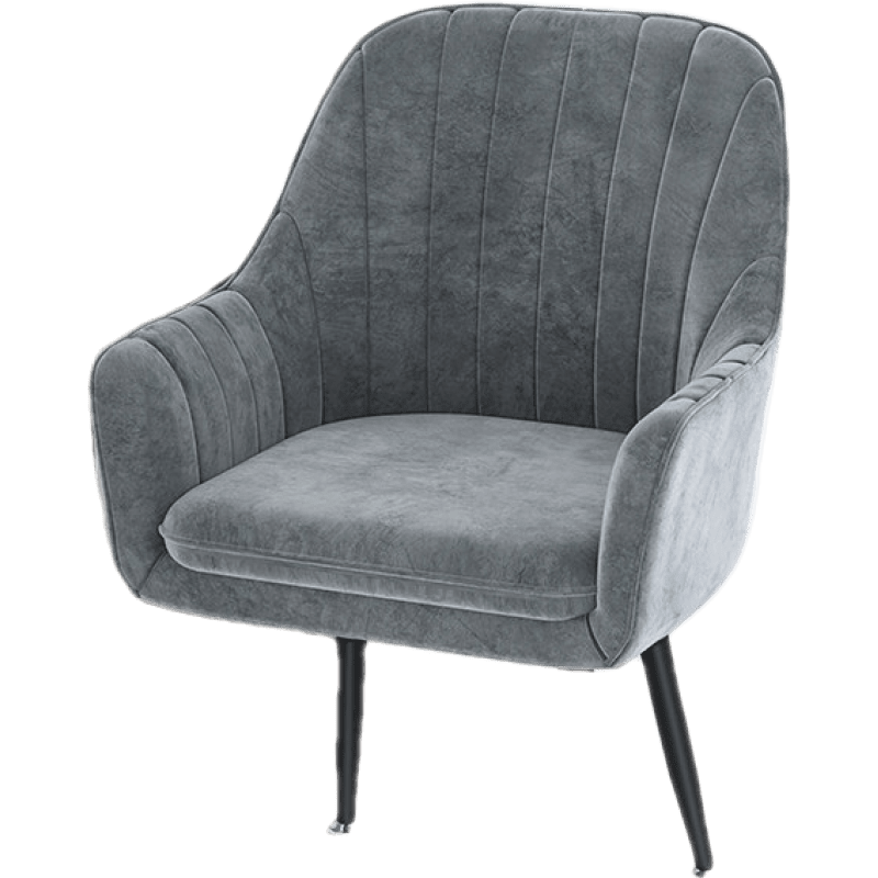 化妆椅网红椅化妆椅子书桌椅北欧ins轻奢餐椅休闲靠背组合梳妆椅美甲椅 深灰-黑腿