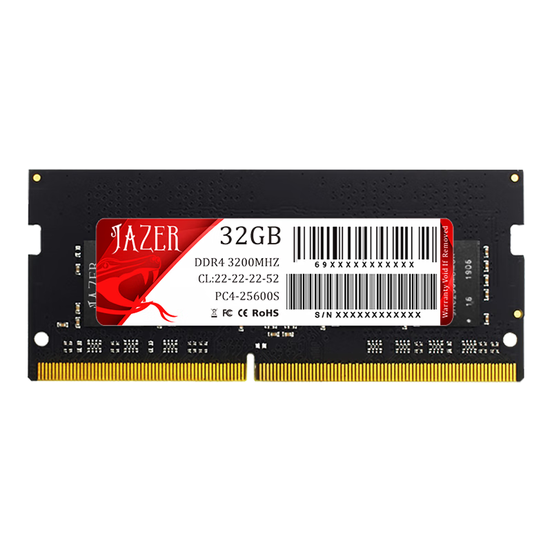 棘蛇(JAZER)32GBDDR43200笔记本内存条评测及价格走势分析