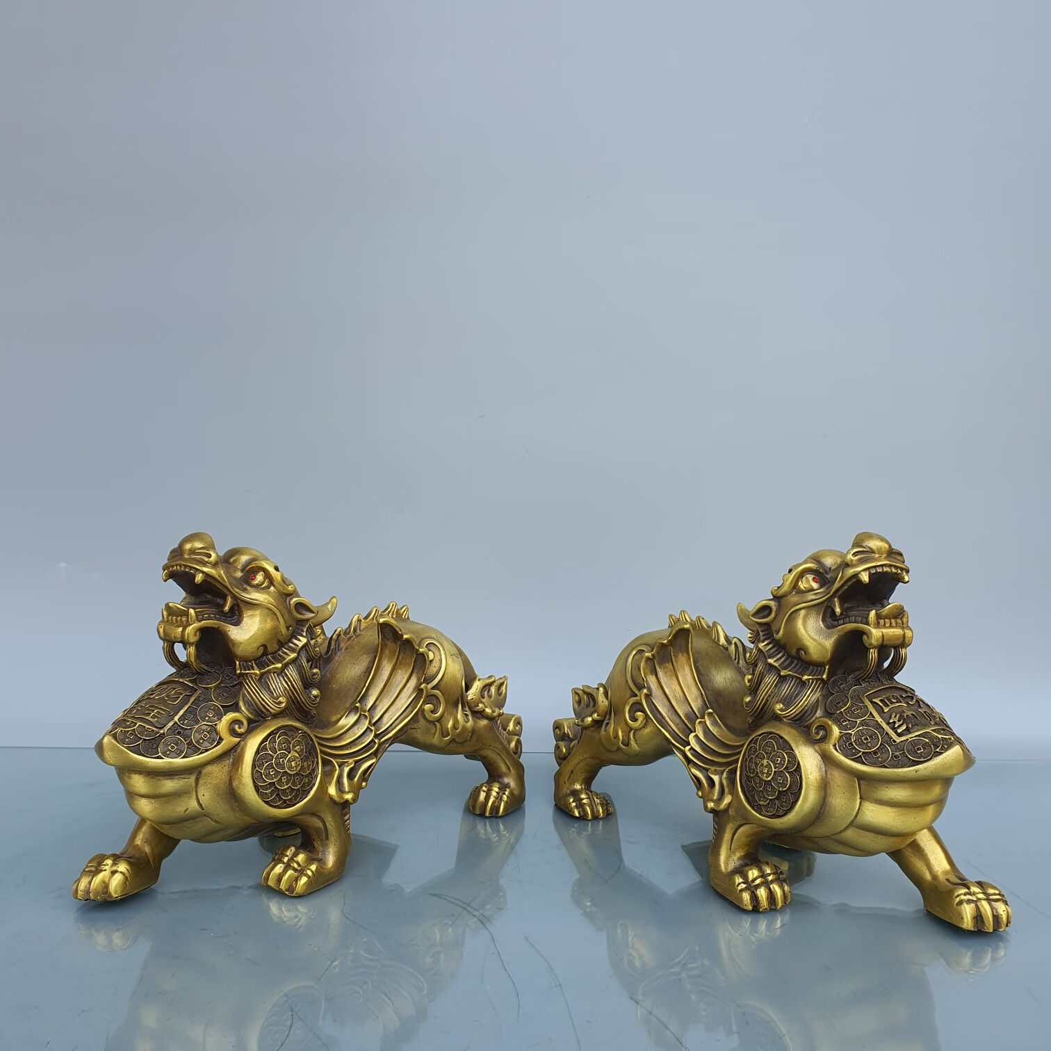 安天亲民 铜貔貅摆件客厅办公室摆件办公桌风水装饰品摆件开业礼品