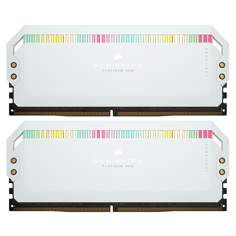 美商海盗船（USCORSAIR） 32GB(16G×2)套装 DDR5 5600 台式机内存条 统治者铂金 RGB灯条 炫目白 高端游戏型 1889元
