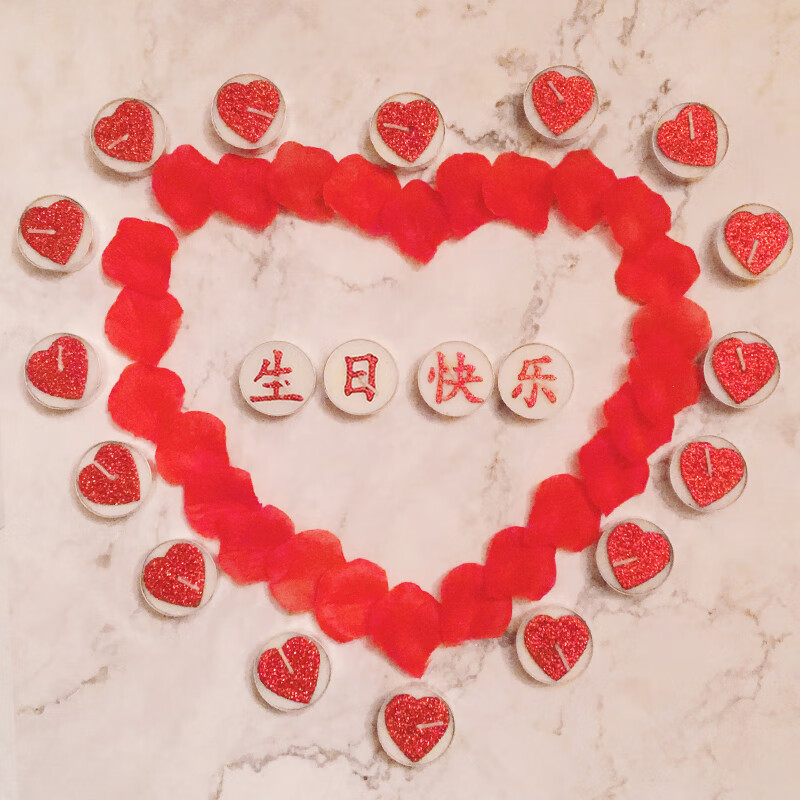 浪漫蜡烛生日创意焰火场景布置房间男生礼物闺蜜礼品网红ins 生日快乐