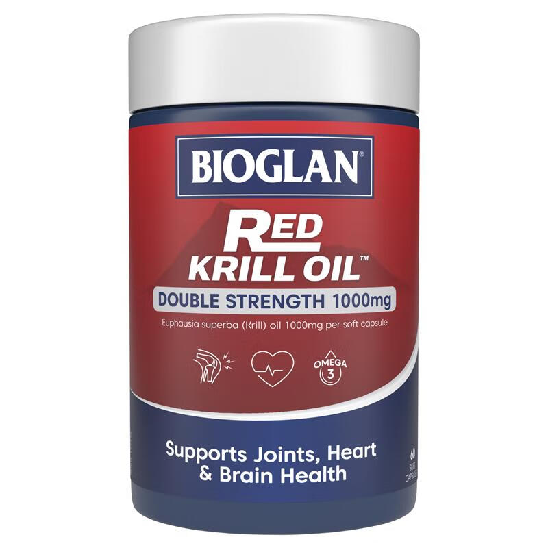 Bioglan Red Krill 澳洲宝兰双倍浓度红磷虾油1000mg 60粒 BG100