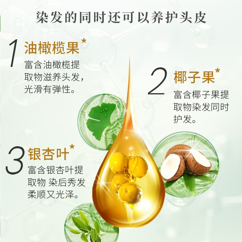 舒尔发汉方染发剂植物萃取遮盖白发染发膏自然黑色焗油染发霜男女可用 棕黑色 盖白用