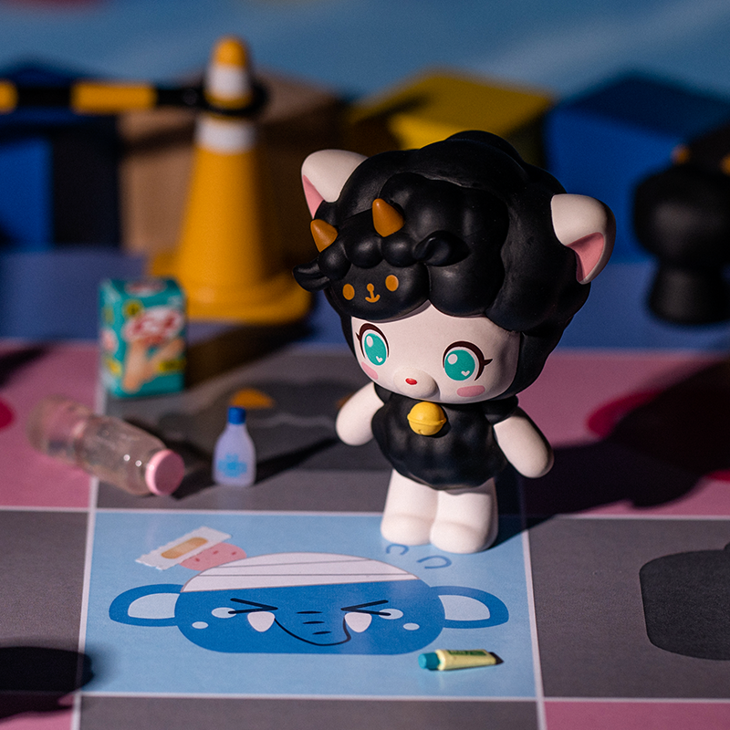 小鹿杏仁儿森森飞飞乐盲盒可爱女孩潮玩公仔摆件飞行棋游戏礼物 单个