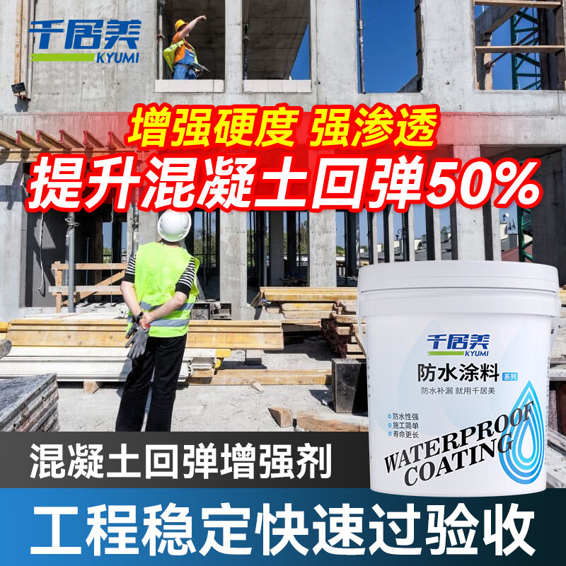 千居美 混凝土回弹增强剂 水泥地面墙面硬化处理剂 建筑加固剂 1kg