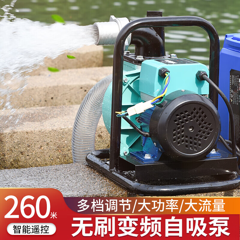 充电式电动锂电抽水泵48v60v72农用抽水机家用大功率农田灌溉 1寸水泵