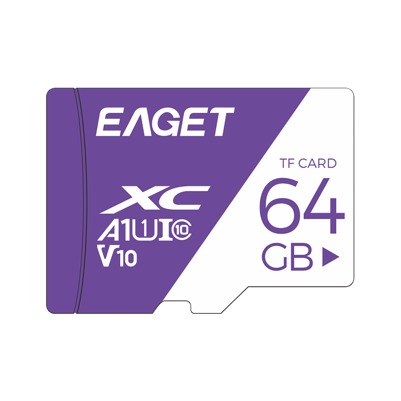 忆捷（EAGET）64GB TF（MicroSD）存储卡 A1 V10 C10 行车记录仪&安防监控内存卡 高速耐用