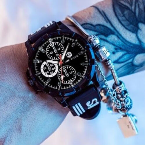 朴里 【jd潮牌】手表男学生韩版简约时尚男士夜光腕表情侣手表 sport