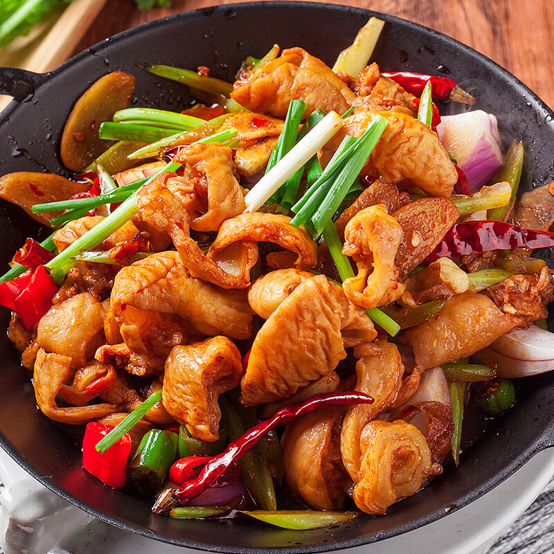 虎钢馋石门肥肠200g冷冻半成品袋装商用食材免洗免切猪肠干锅火锅私房