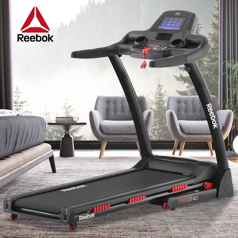锐步(reebok) 跑步机 家用可折叠减震运动健身器材 高清触摸彩屏走步