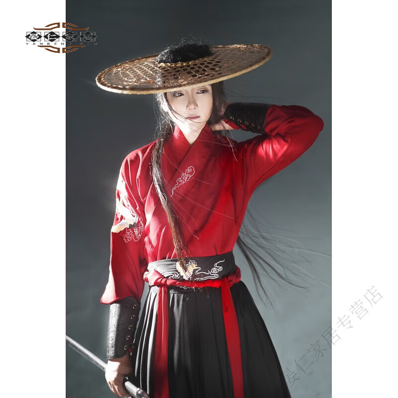 家小优2024不良帅cos服天暗星斗笠道具 竹编古风侠客斗笠帽仙气男女