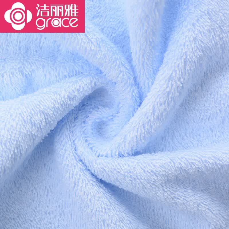 洁丽雅【三条装】纯全棉毛巾柔软洗脸加厚吸水擦脸成人男女洗澡不掉毛面 w6717【粉+蓝+粉】 3条