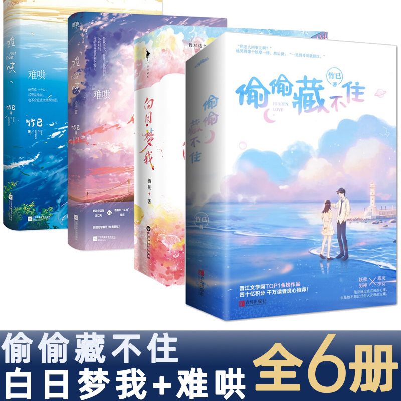 竹已小说全套6册 偷偷藏不住小说正版2册加难哄小说全套上下完结篇2册