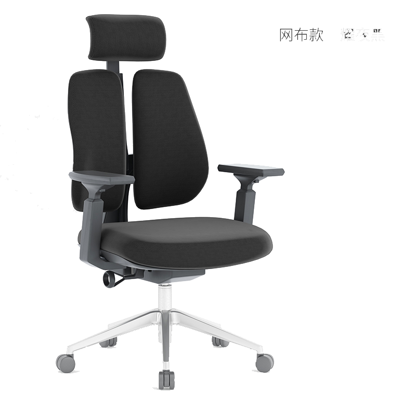 法果人体工学椅电脑椅家用椅子久坐舒适办公室椅子可躺午休老板椅 Y6030 黑色【网布款】