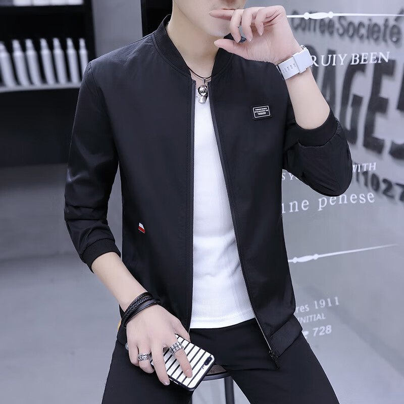 夹克男年轻人20大学生25岁30穿的男士外套男士外套春秋季韩版潮流修身