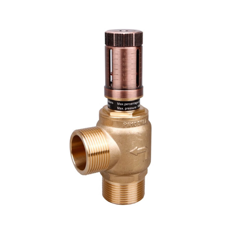 蕴璞空调热泵压差旁通阀 全铜可视调节压差旁通阀 暖通二联供压差阀门