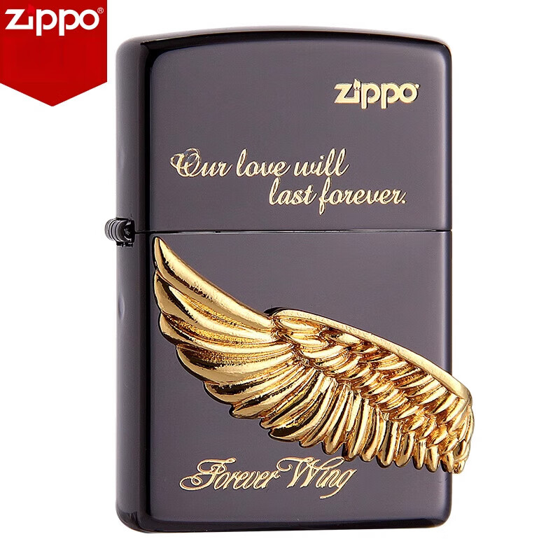 zippo打火机正版zppozipoo芝宝原装男天使之翼防风zoop刻字zp 天使之