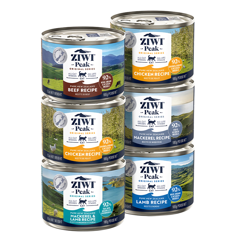 滋益巅峰（ZIWI）猫主食罐头185g*6罐混合味主食湿粮成猫幼猫通用新西兰原装进口