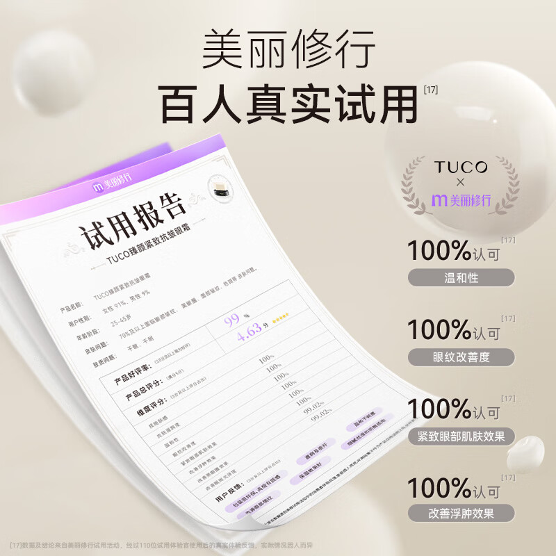 TUCO法老眼霜抗皱淡纹滋润眼周紧致保湿礼物送妈妈 【几何美学版】眼霜15g