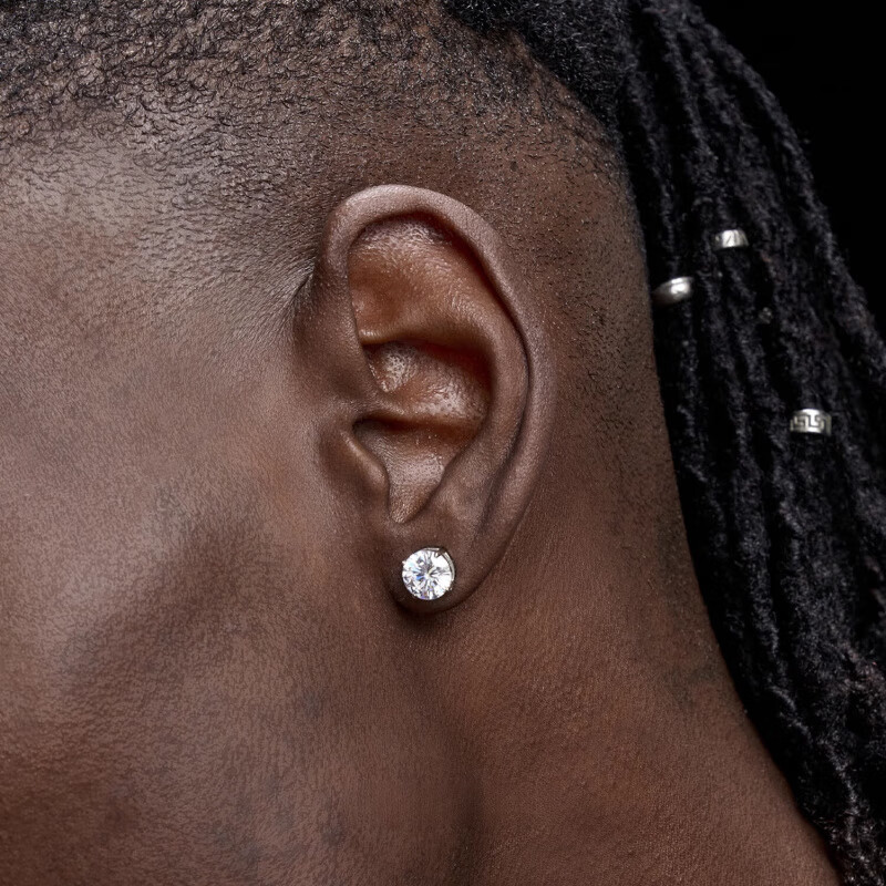 胖东来同款磁吸耳钉男无耳洞轻奢感爆闪免打孔无孔钻石耳夹 8mm/一对 无需耳洞