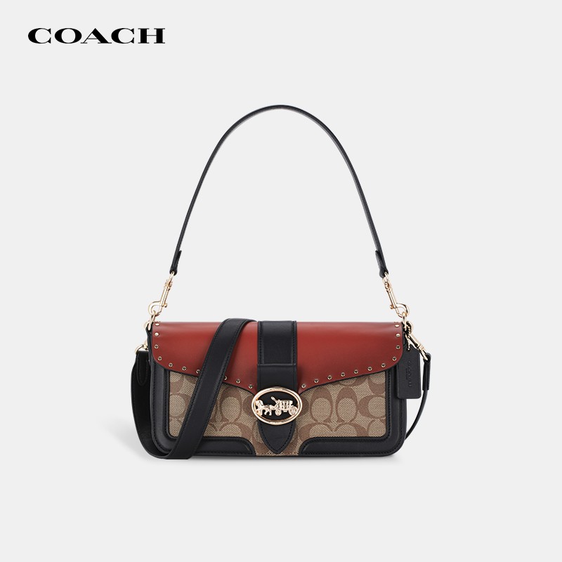 【品牌授权 官方直供】蔻驰 coach 女士手提单肩斜挎包 拼色 5605
