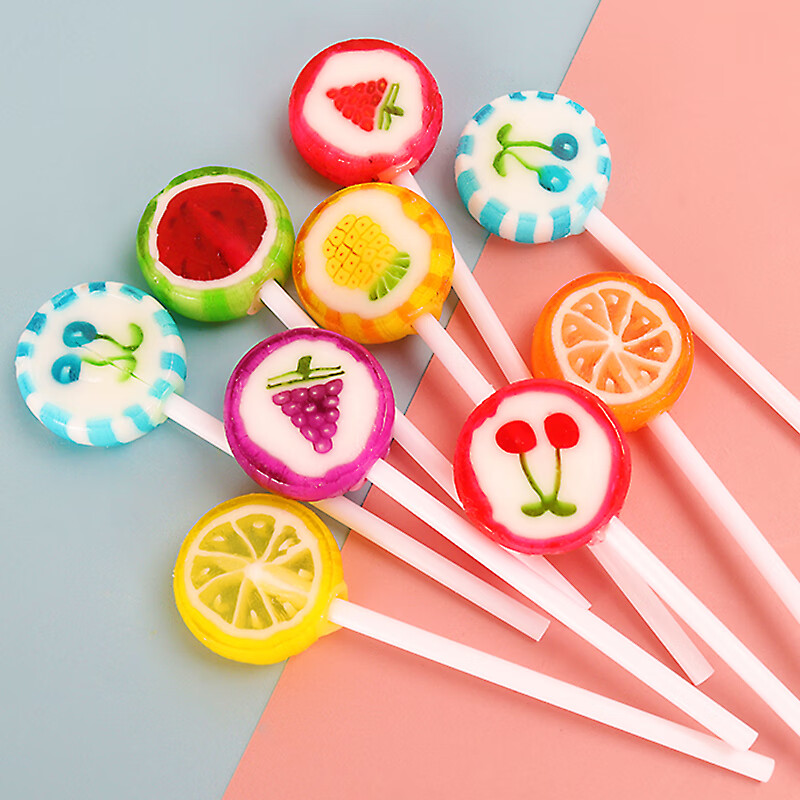 博馨水果切片卡通棒棒糖网红可爱袋装六一儿童节高颜值小零食休闲食品