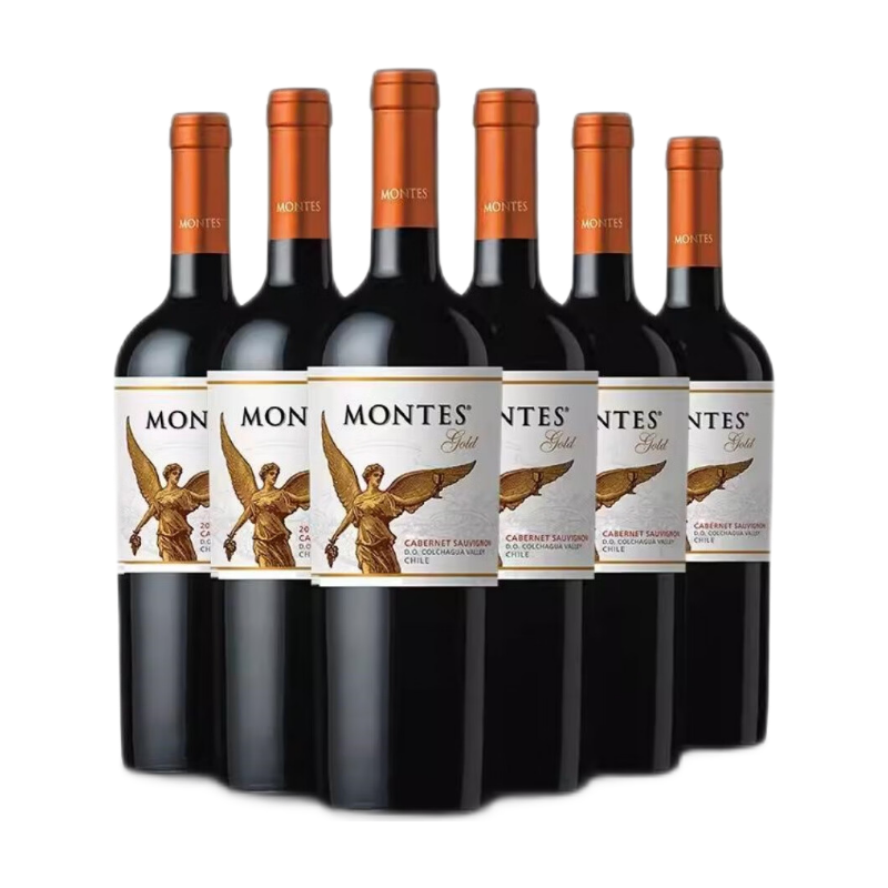MONTES蒙特斯智利原装原瓶进口金天使精选赤霞珠干红葡萄酒750ml整箱装 金天使赤霞珠6支装