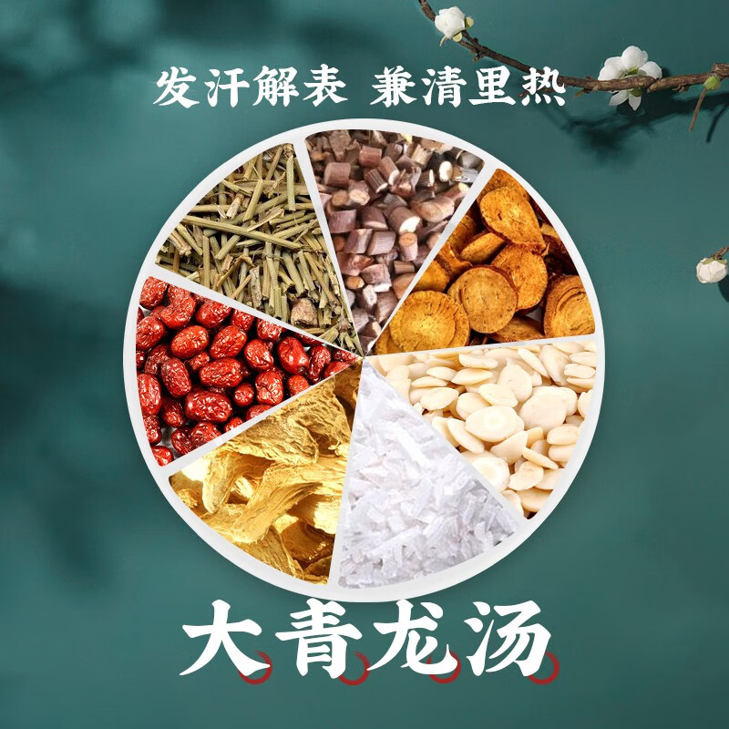 方回春堂 大青龙汤 发热解表兼清里热 燀苦杏仁大枣桂枝麻黄石膏