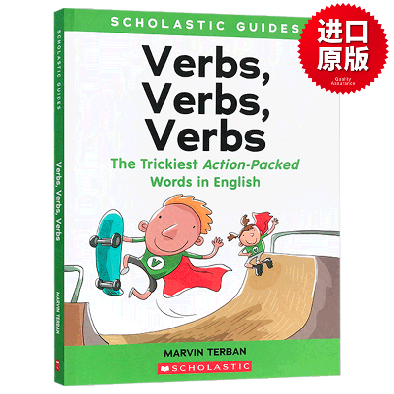 学乐英语动词检查指南 英文原版 Scholastic Guide Verbs Verbs Verbs 幼儿英语动词语法启蒙学习资料丛书进口书籍