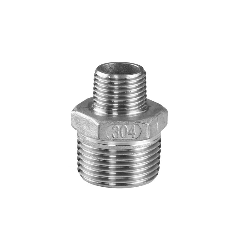 希凡里201/304不锈钢六角外丝双头直通对丝接头螺纹变径对丝水管4分