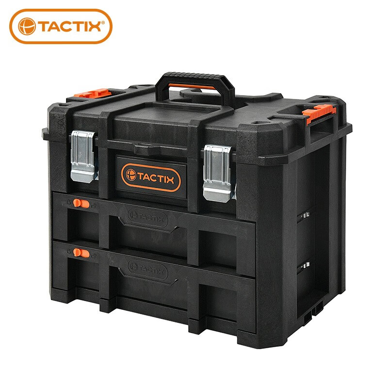 拓为 Tactix 重型组合工具箱下箱 抽屉式工业车载多功能大号加厚可堆叠零件工具收纳 320362