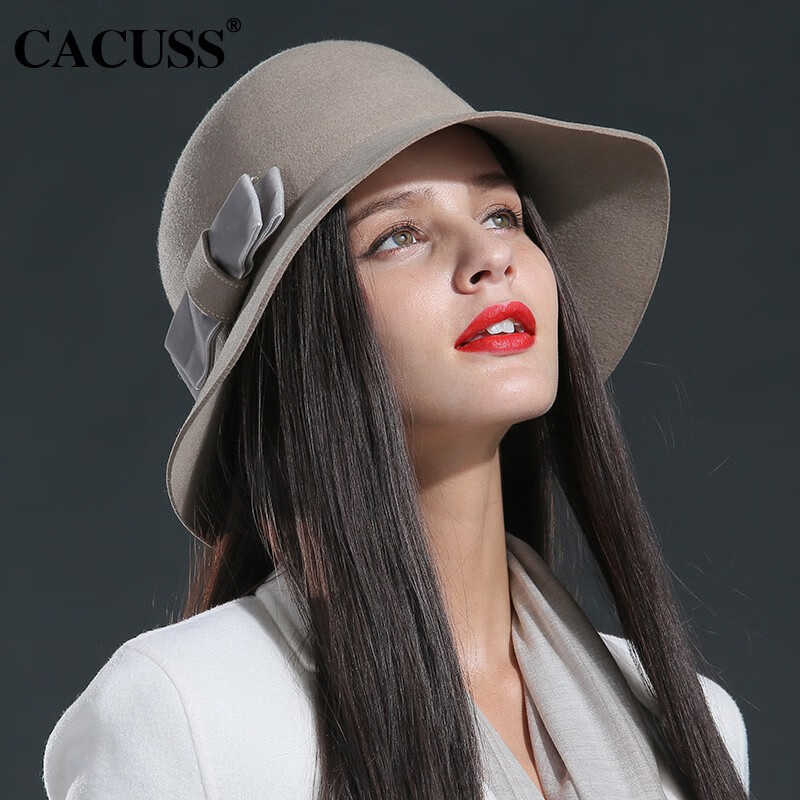 cacuss礼帽英伦复古日系渔夫帽帽子女秋冬季时尚毛呢韩版潮流毡帽秋冬天盆帽L0104 驼色属于什么档次？
