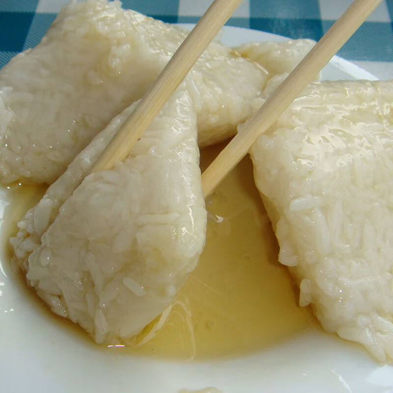 陕西蜂蜜凉粽子端午时令小吃西安传统美食渭南大荔白米蜜枣粽 蜜枣馅